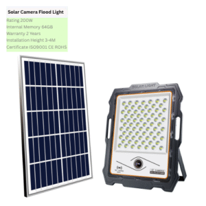 Solar Flood Light With Camera 200W 64GB