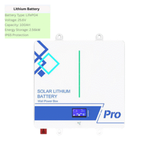 Anern 24V 100AH LiFePO4 Lithium Battery