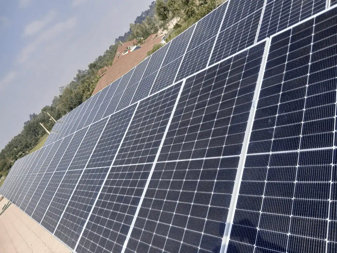 Large commercial solar panel installation in Kenya